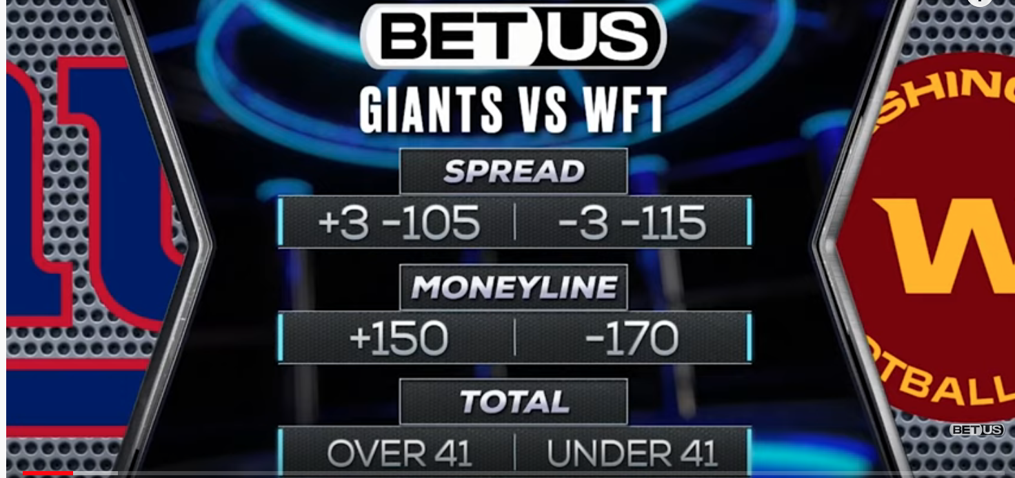 Giants Washington Football Team TNF Betting Preview 